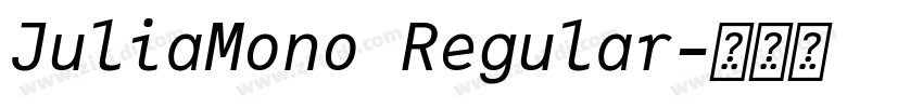 JuliaMono Regular字体转换